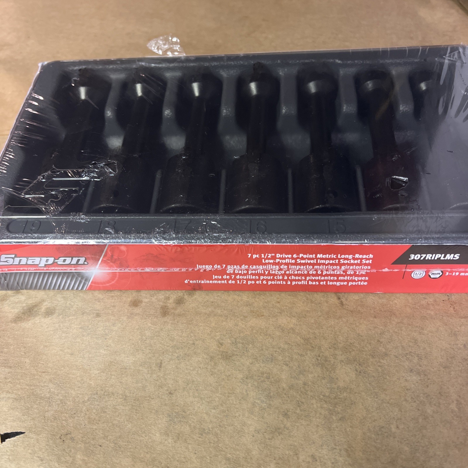 Snap-On 307RIPLMS Long Reach Metric Low Pro swivel Impact Socket Set Metric