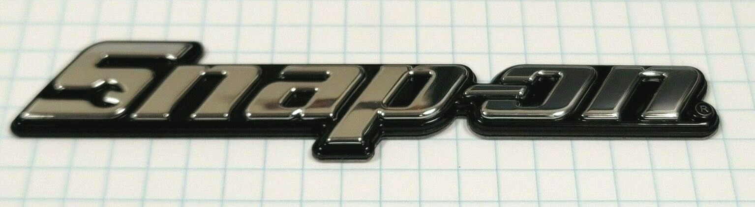 NEW SNAP-ON ™ LOGO SHORT BOX CART 3D ROLL CAB CHROME BADGE EMBLEM DECAL ORIGINAL