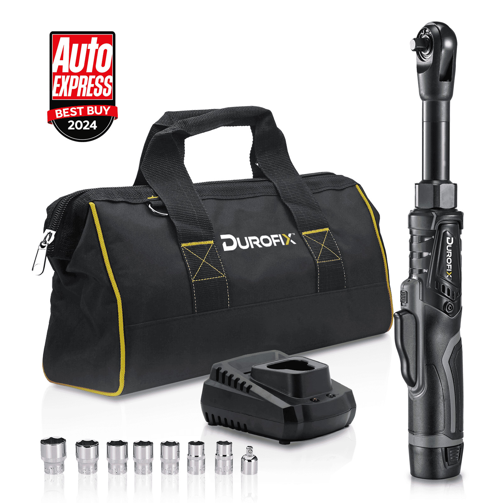 Durofix RW1221-3PGC G12 12V Li-Ion 3/8″ Brushless Extended Ratchet Wrench Kit