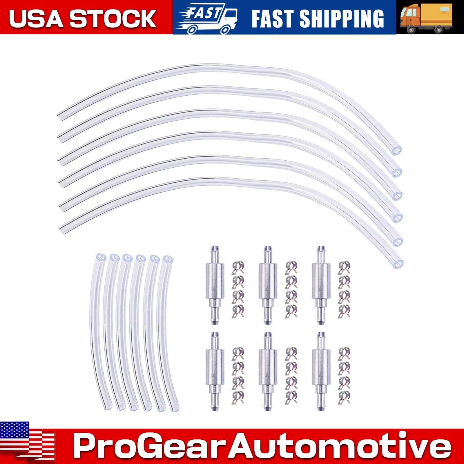 6PCS Brake Bleeder Hose, One Way Check Valve Tube Bleeding Tool Kit