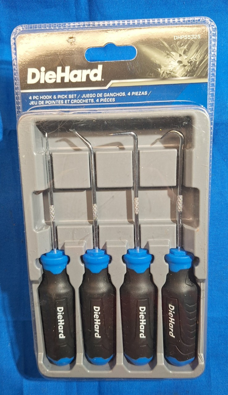 DieHard 4 piece pick and hook set DHP55325 NEW & SEALED