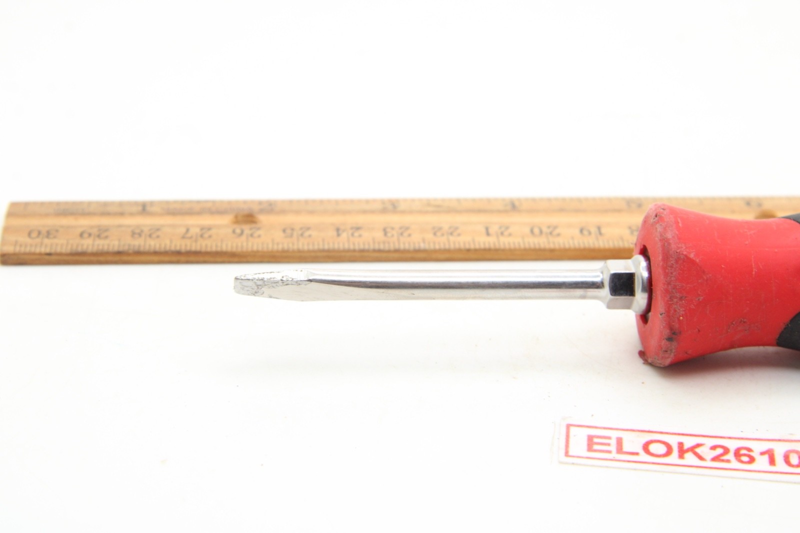 Snap On SGD2B 7/32″ x 3″ Slotted/Flat Red/Black Soft Grip Screwdriver USA