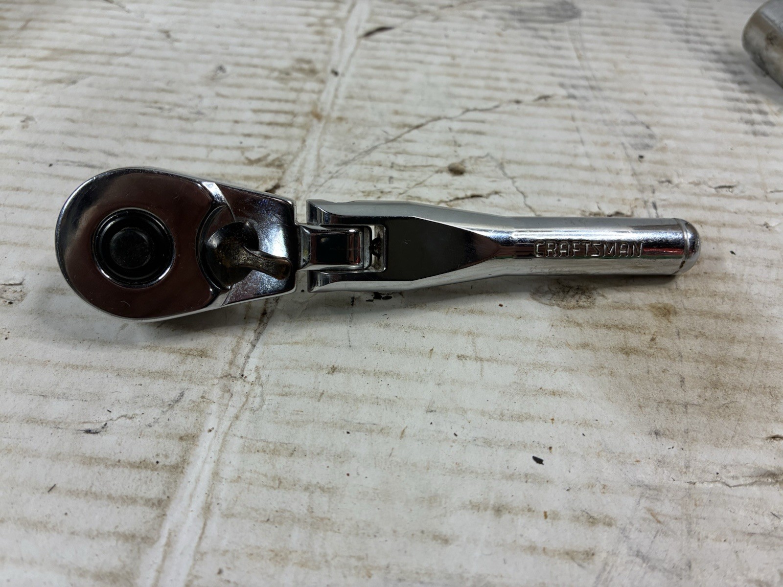 Vintage Craftsman 44834 VJ 3/8″ Dr Stubby Flex Head Ratchet Excellent Condition