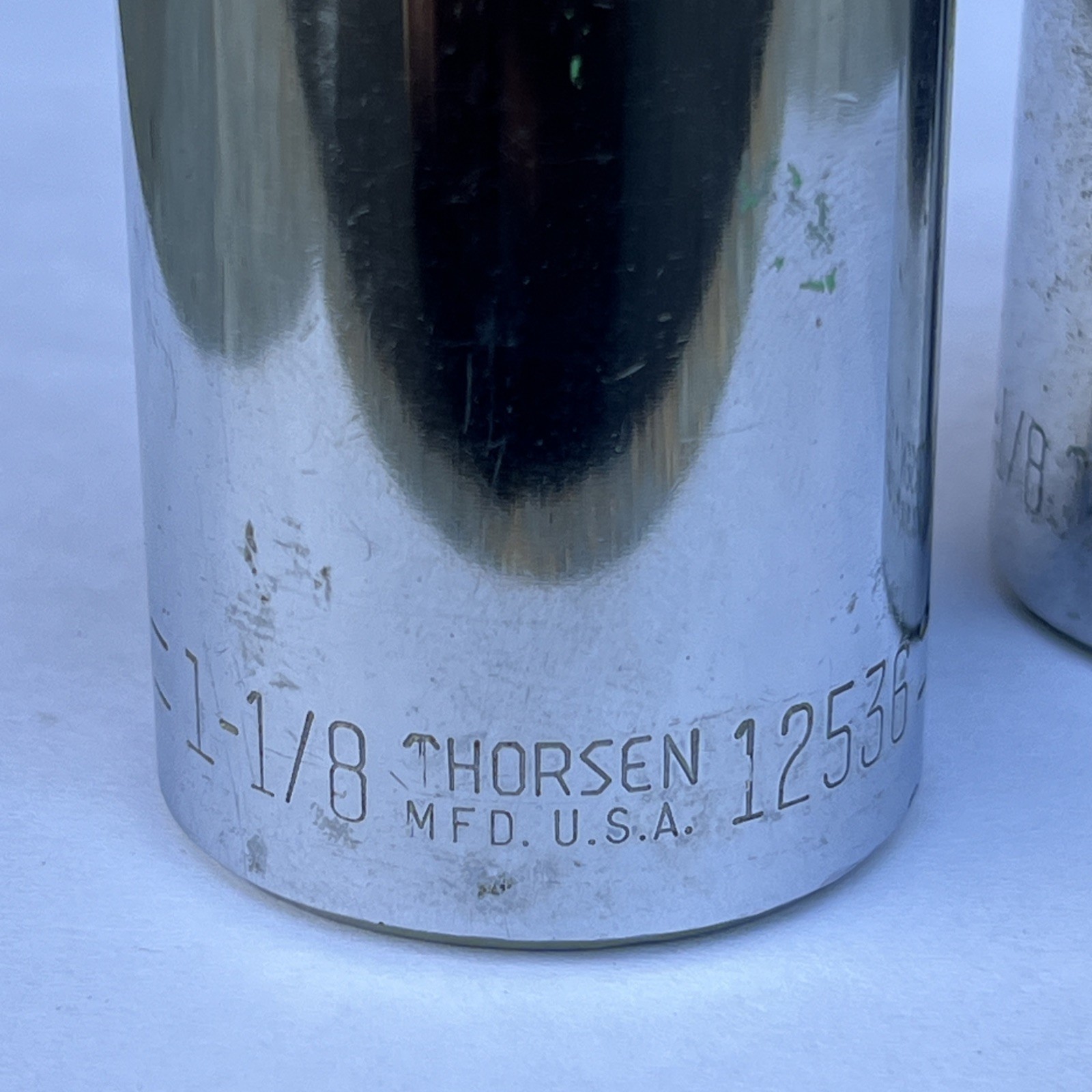 2 VTG Thorsen Extended 1-1/8” – 1/2” Square Drive 6 Point Socket SAE #12536 USA