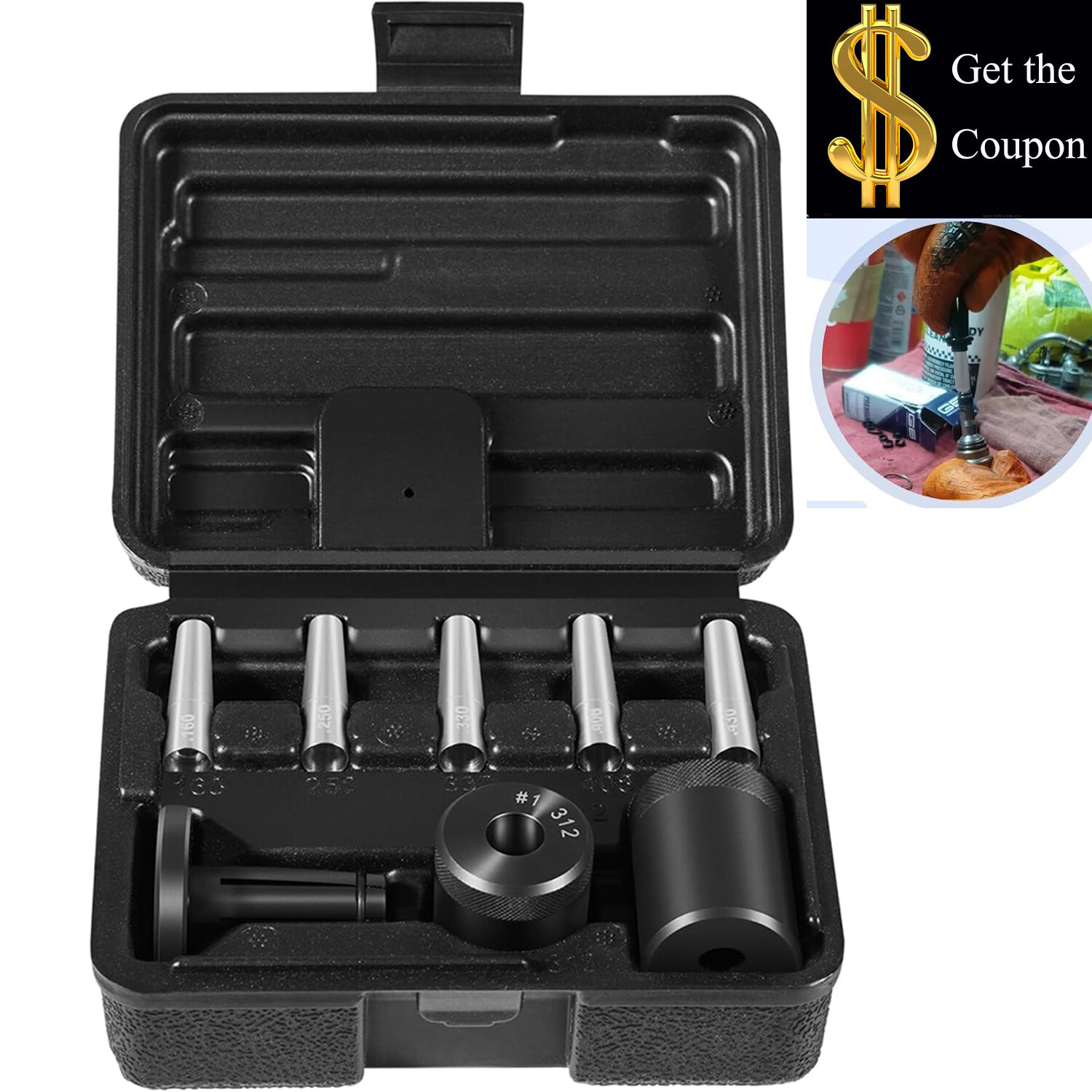 34720 Injector Seal Installer Kit 8Pcs Fit for Ford GM Subaru Engines etc.