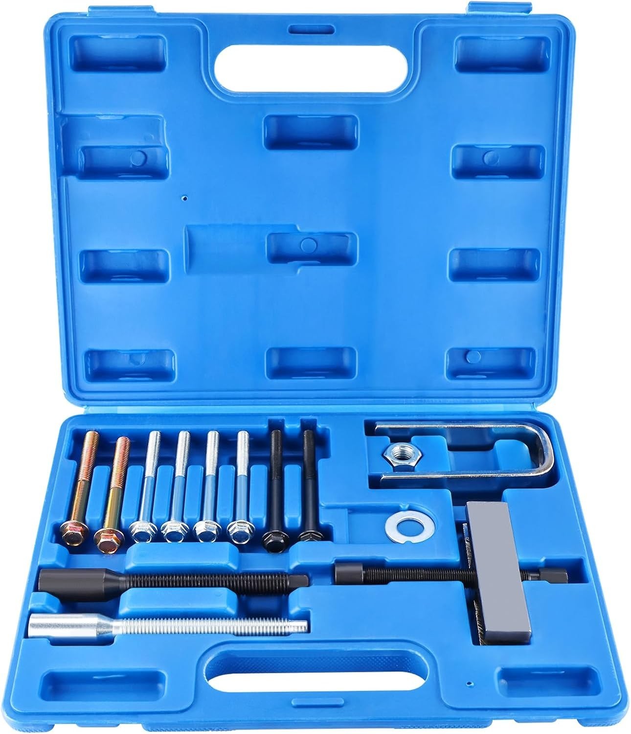 Effortless Steering Wheel Puller Kit & Lock Plate Tool Set – Compact Blue Design