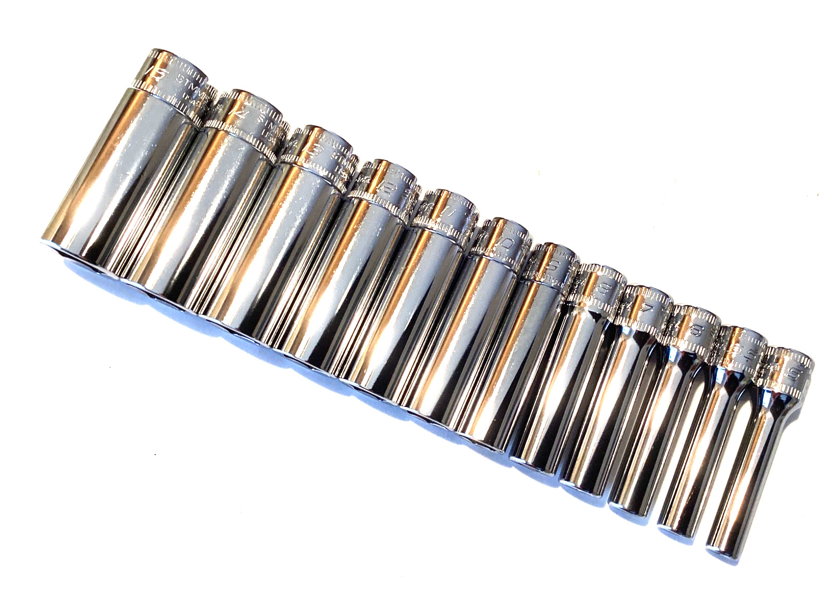 Snap On NEW 12 Piece 1/4″ Drive 6Pt Deep Metric Socket Set 112STMMY 5MM To 15MM