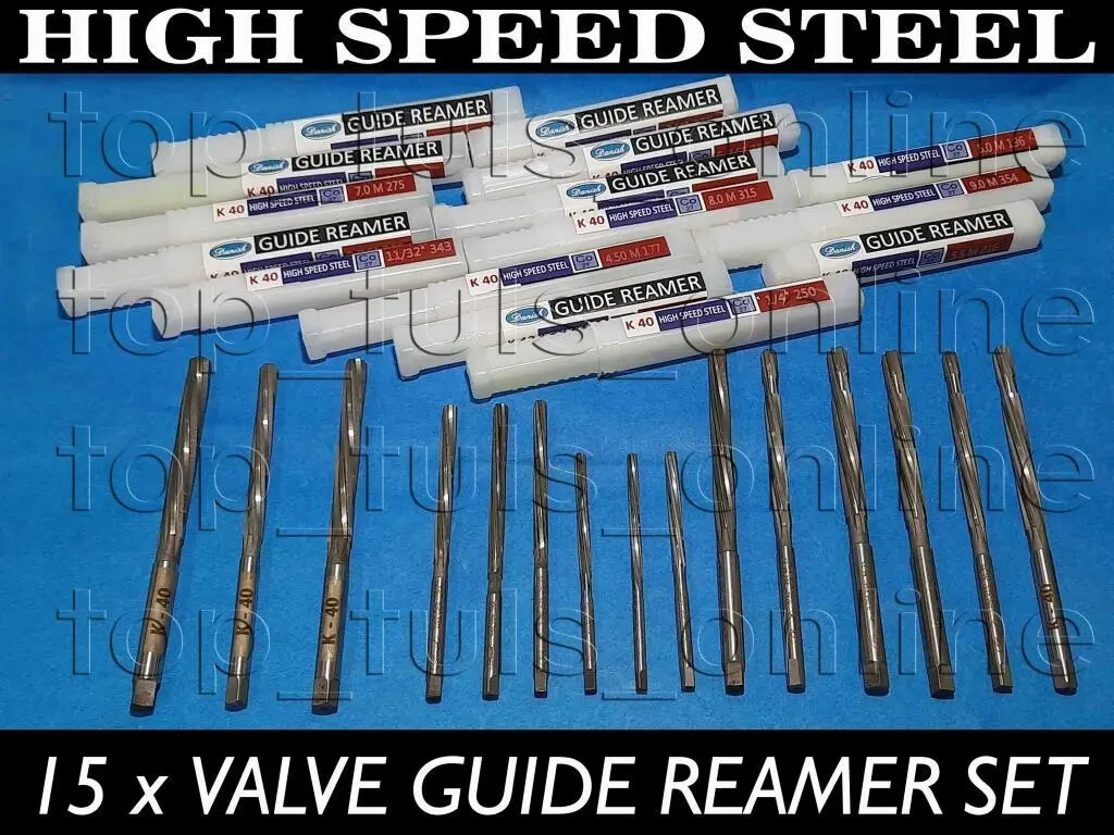 15x VALVE GUIDE HSS REAMER KIT CHEVY,FORD,HARLEY 310,311,343,315,317,318,327,275