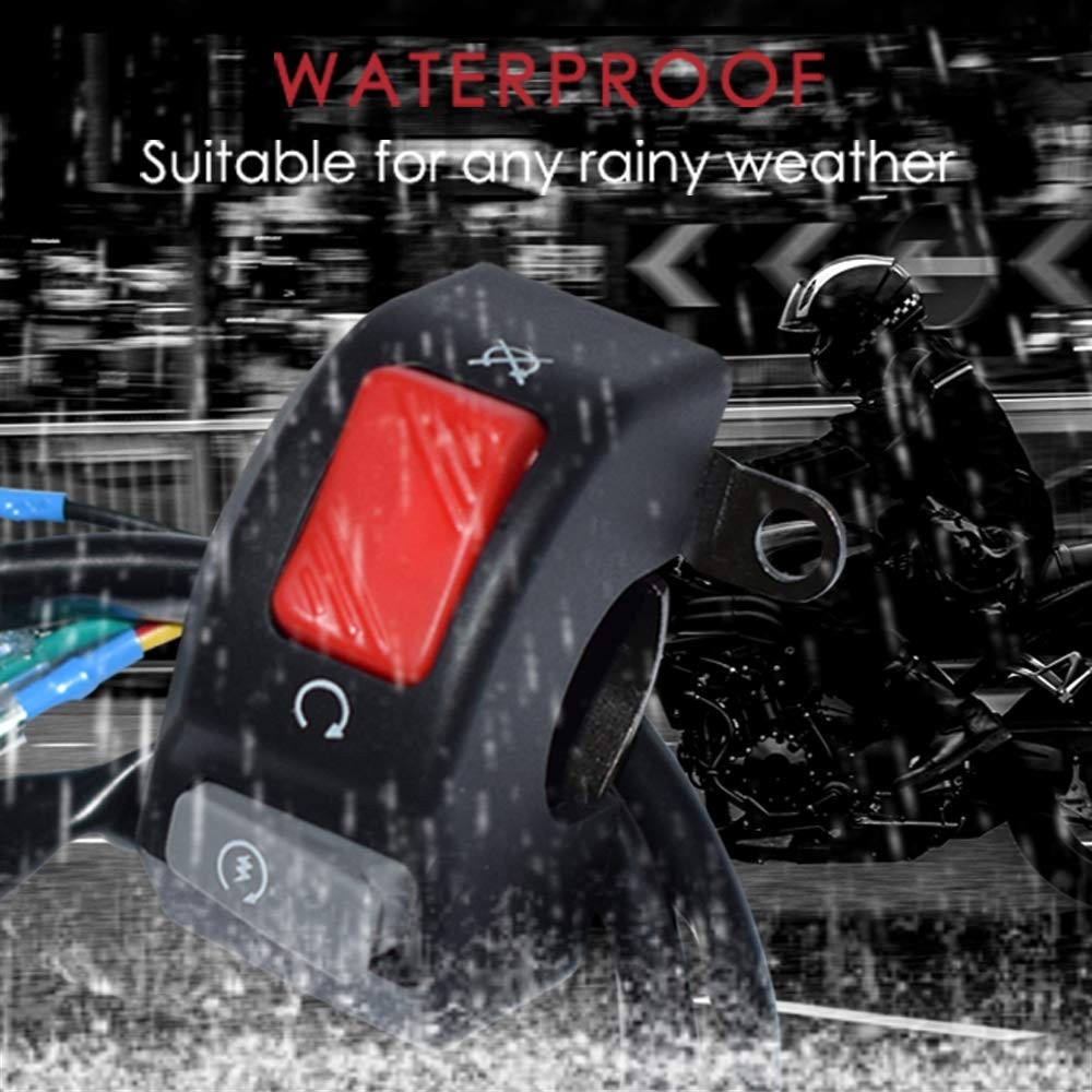 12V Right Motorcycle Switches 7/8″ 22mm Handlebar Mount Headlight Fog Light Horn
