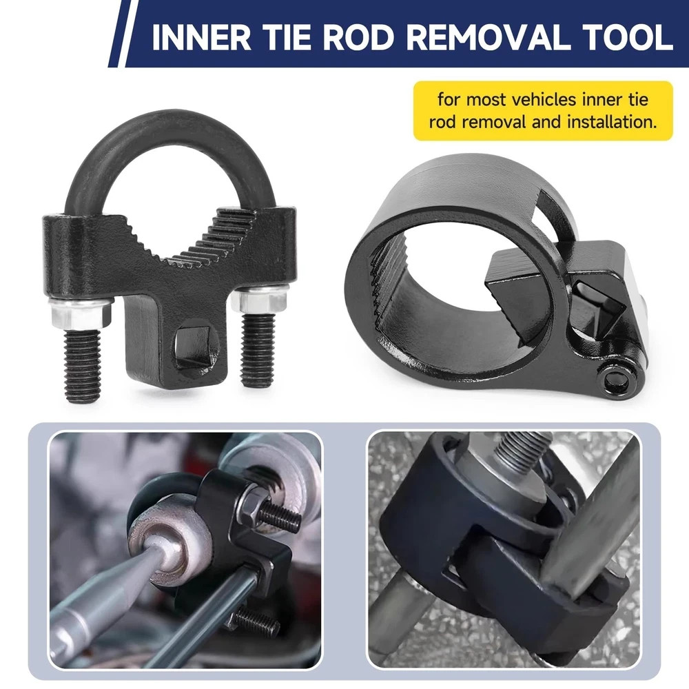 Universal Inner Tie Rod Removal Tool Kit – 3/8″ U-Wrench & 27-44mm Hex Wrench fo