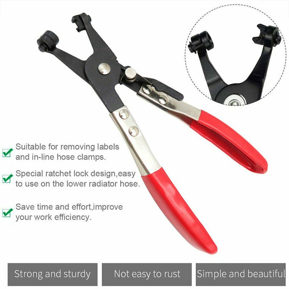 2FT Flexible Wire Long Reach Hose Clamp Pliers Fuel Oil Water Hose Auto Tool US