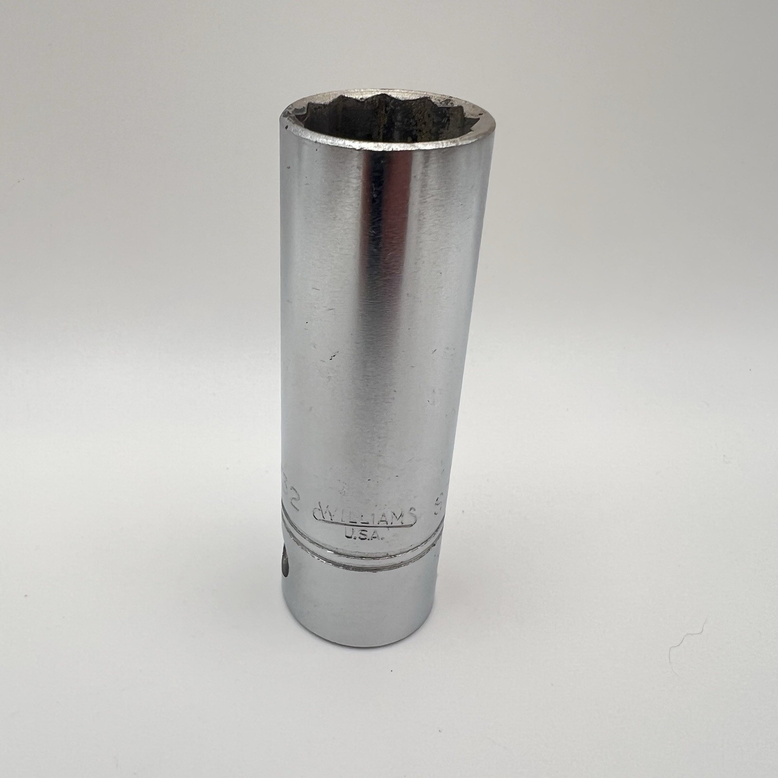 Williams 1/2″ Drive Deep Socket 25/32 SAE 12 Point Chrome SD-1225 Made in USA