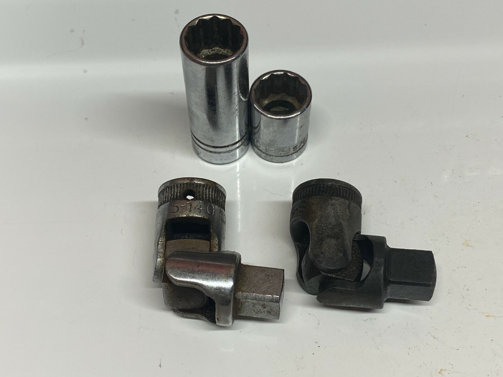 Armstrong USA Vintage 4pc Socket & Swivel Adapter Set Lot – S-140,FD-1220,F-1220