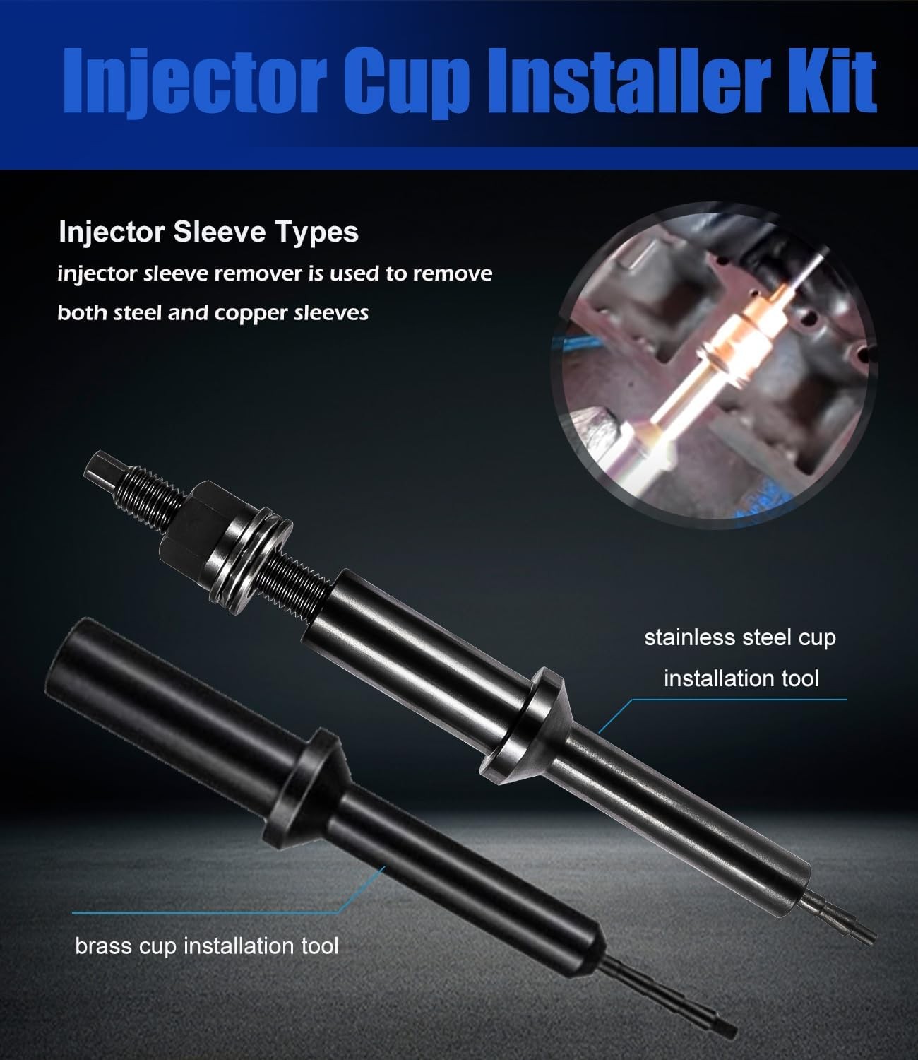 Injector Cup Installer Tool for Volvo D11 D13 D16 FM12 Mack MP7 MP8 MP10 Engine