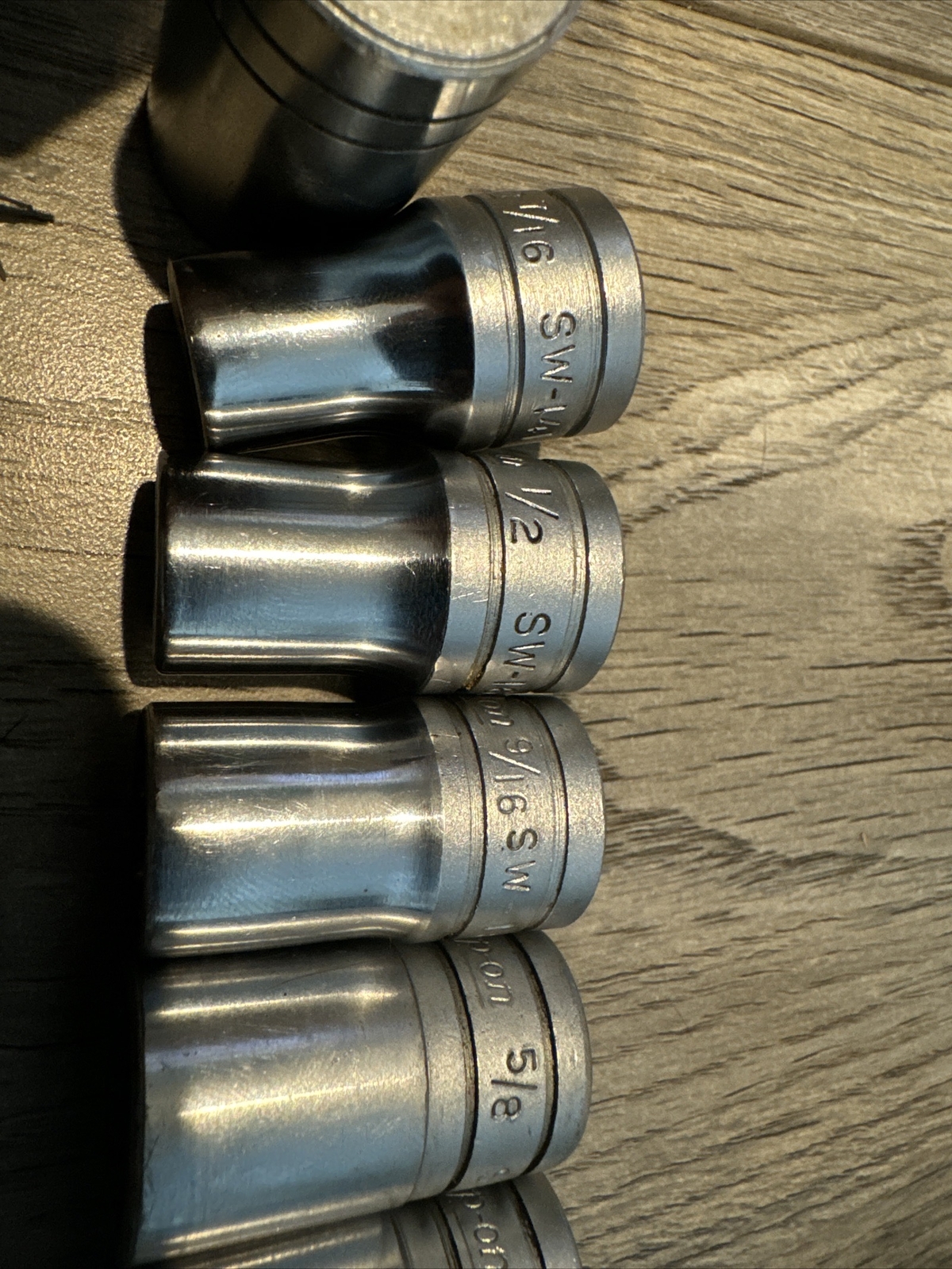 Snap On 1/2″ Drive Shallow 23 Pcs SAE Socket SW-401, SW381, SW-360 1/2, SW-341