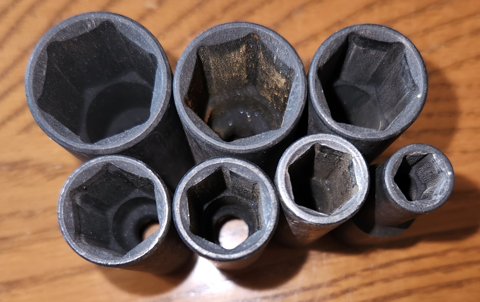 Dewalt 3/8 in Drive 6 Pt Impact Ready Deep Socket Set 7 Pc 5/16 thru 3/4 SAE