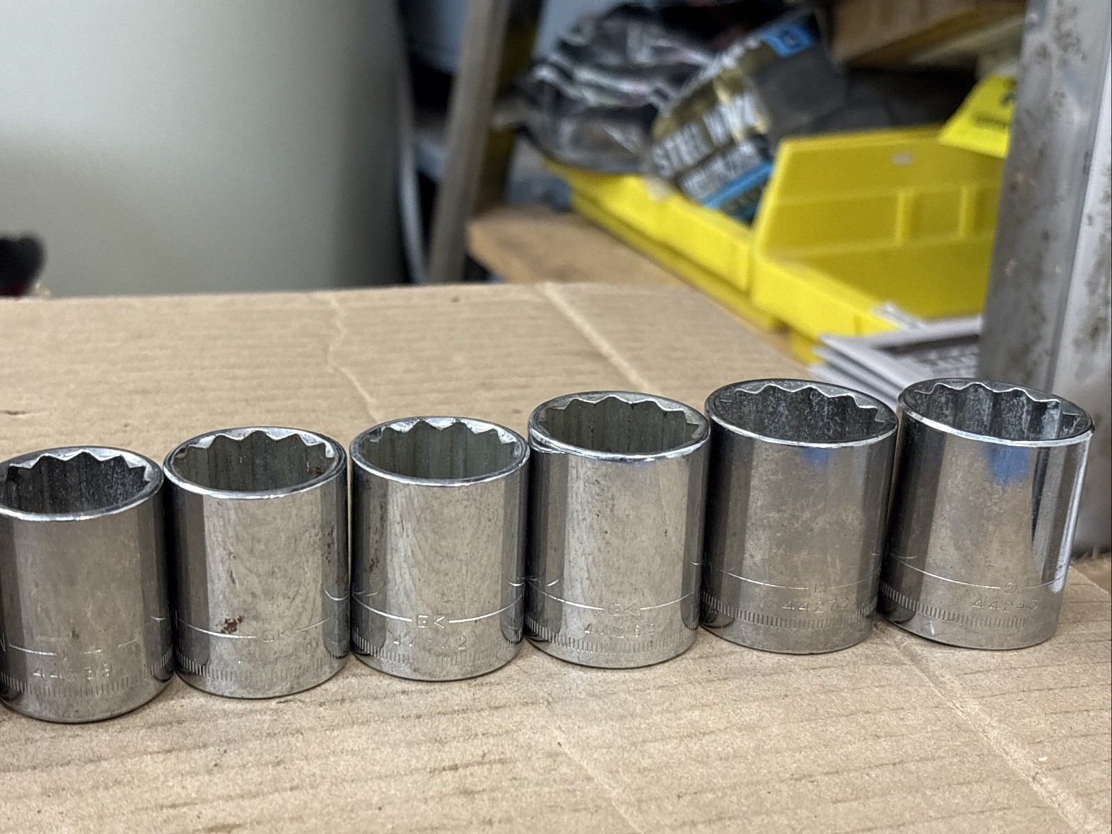 Vtg CRAFTSMAN 17pc 1/2 Drive Metric Socket Set 11-27 12pt (13mm 6Pt) USA No Skip