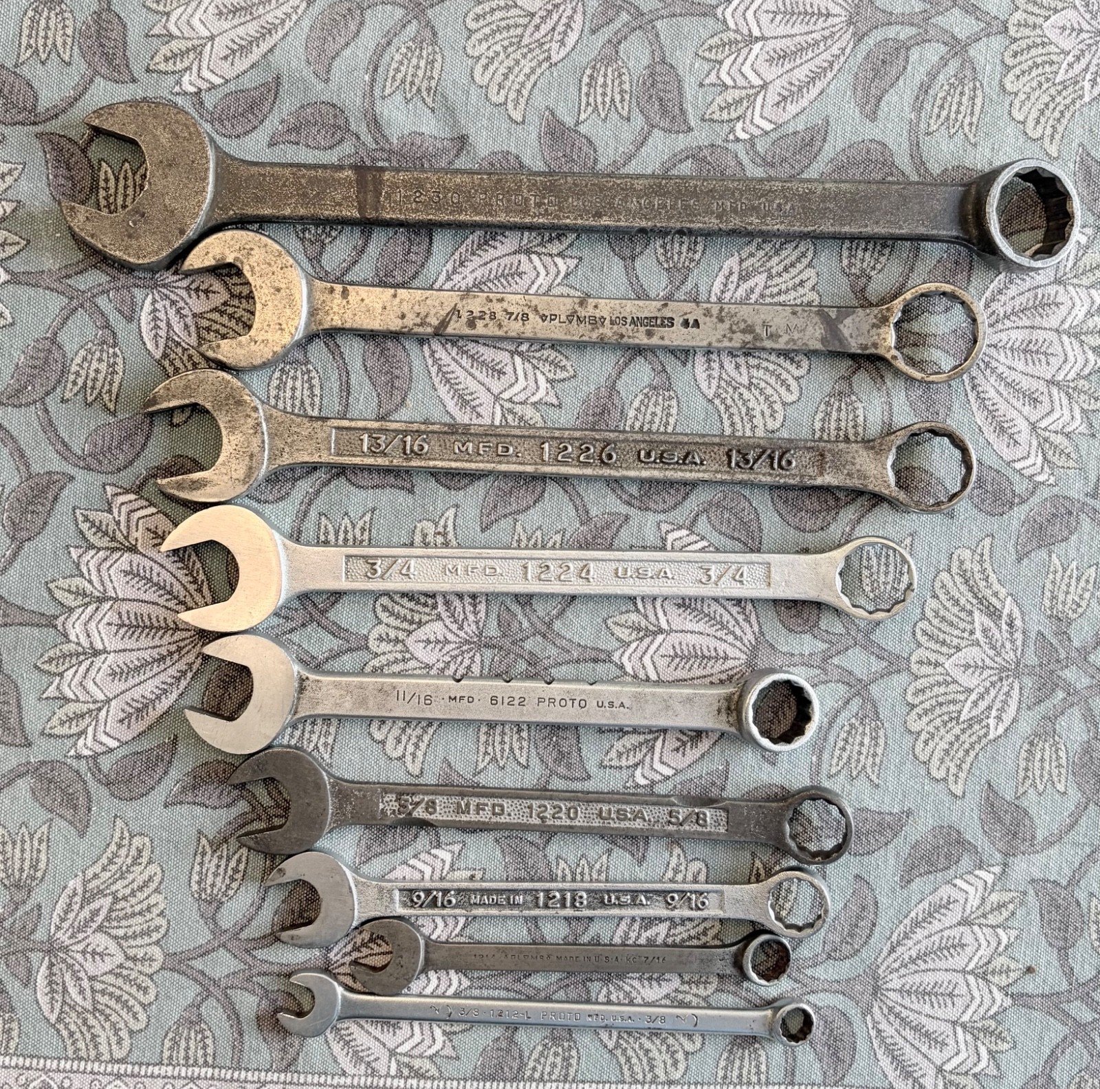 Set PLUMB PLVMB PROTO Combination Wrenches SAE (4 PEBBLE) USA or Los Angeles