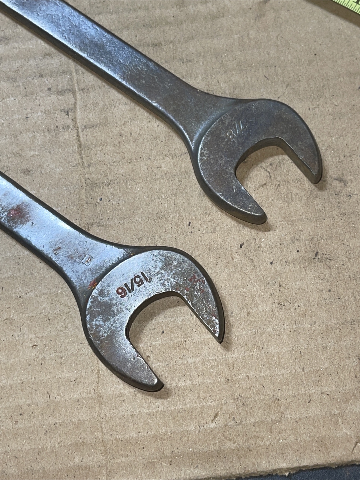 Vintage WILLIAMS USA 847780 7/8 in x 15/16 in SAE Open End Wrench Black Oxide