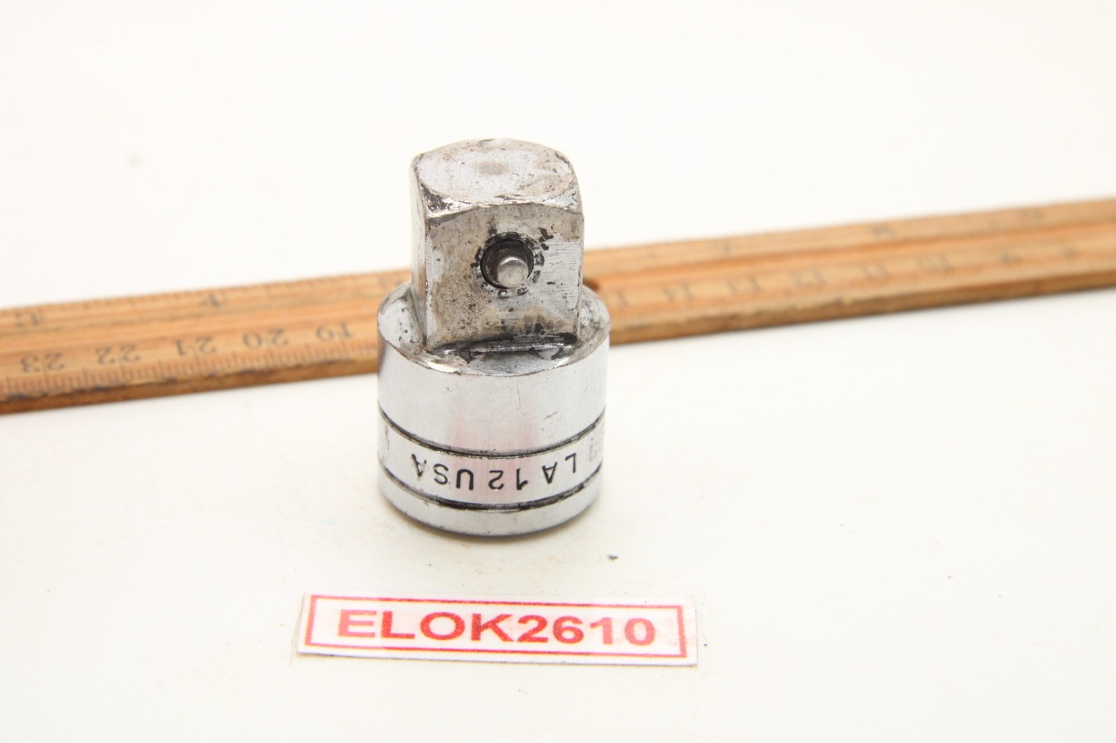 Snap On LA12 1/2″ Female x 3/4″ Male Drive Chrome Locking Butt Adaptor Socket US
