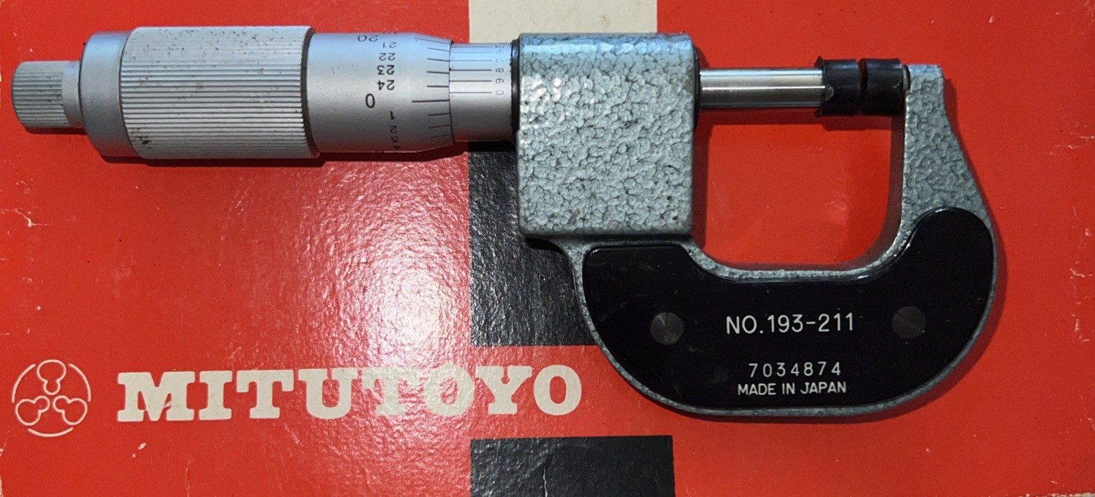 Mitutoyo 193 211 0 To 1″ Mechanical Outside Micrometer Analog In Orig Box Japan