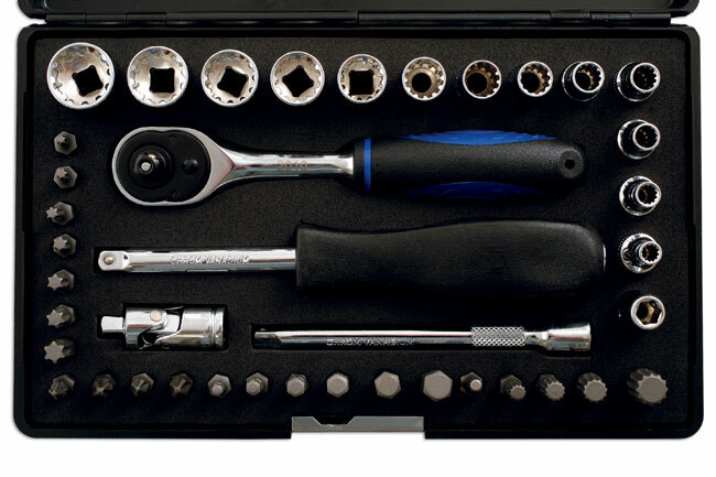 Laser 3568 40 Piece 1/4″D Alldrive Socket Set TS3