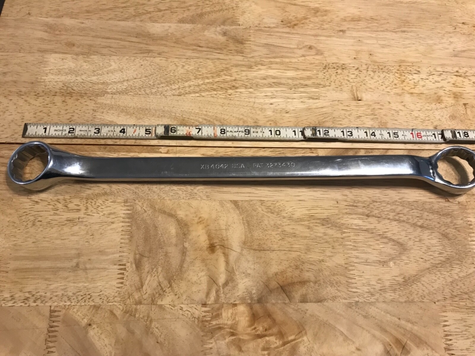 Snap On Tools 12 Pt Polished Double Box End Wrench 1-1/4” x 1-5/16” XB4042 USA