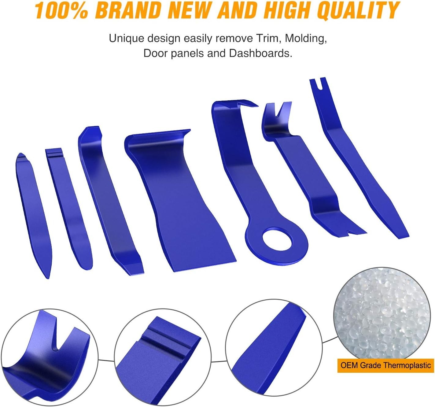8-Piece Auto Trim Removal Tool Set – Essential Car Repair Kit in Blue