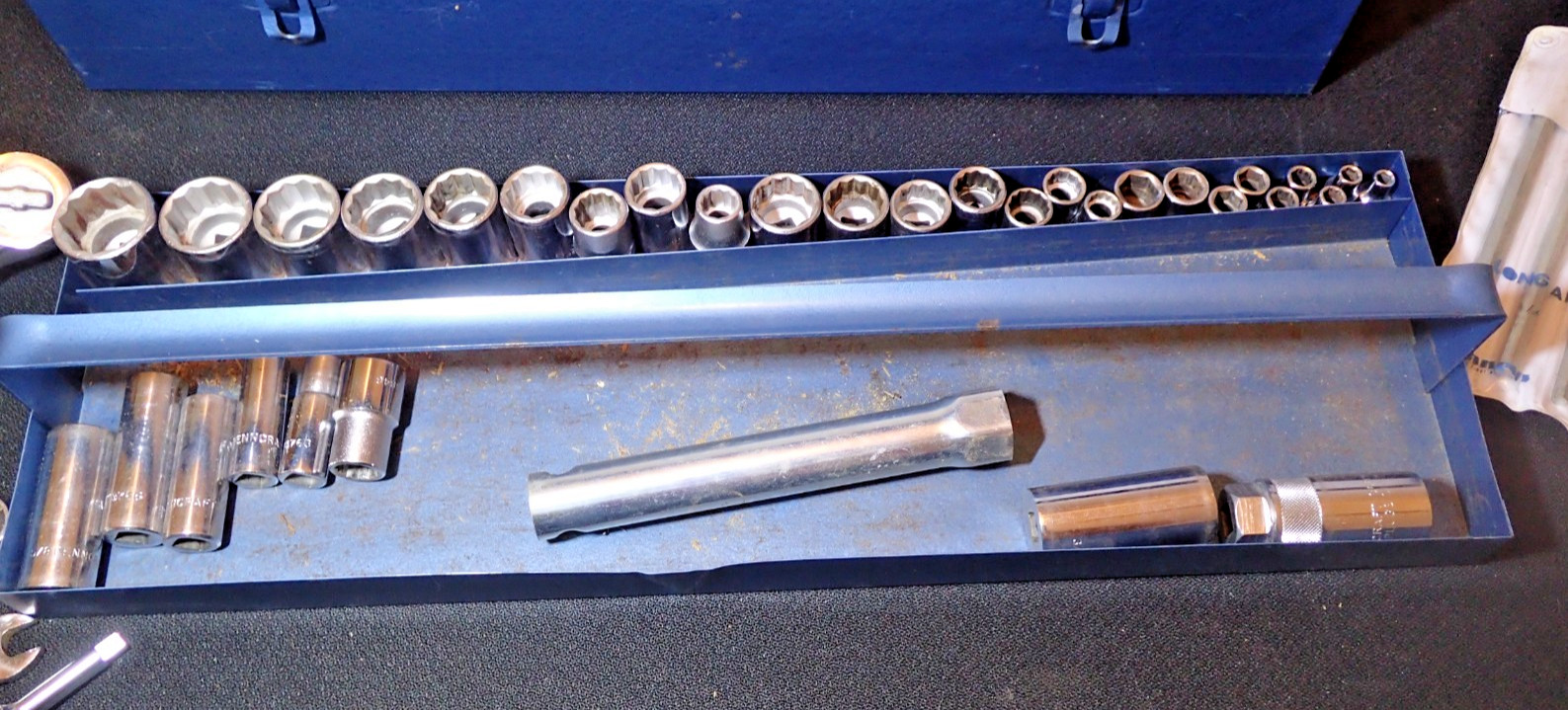 PENNCRAFT 1/4 3/8 1/2 Drive Sockets Ratchets Wrenches Toolbox Allen USA Vintage