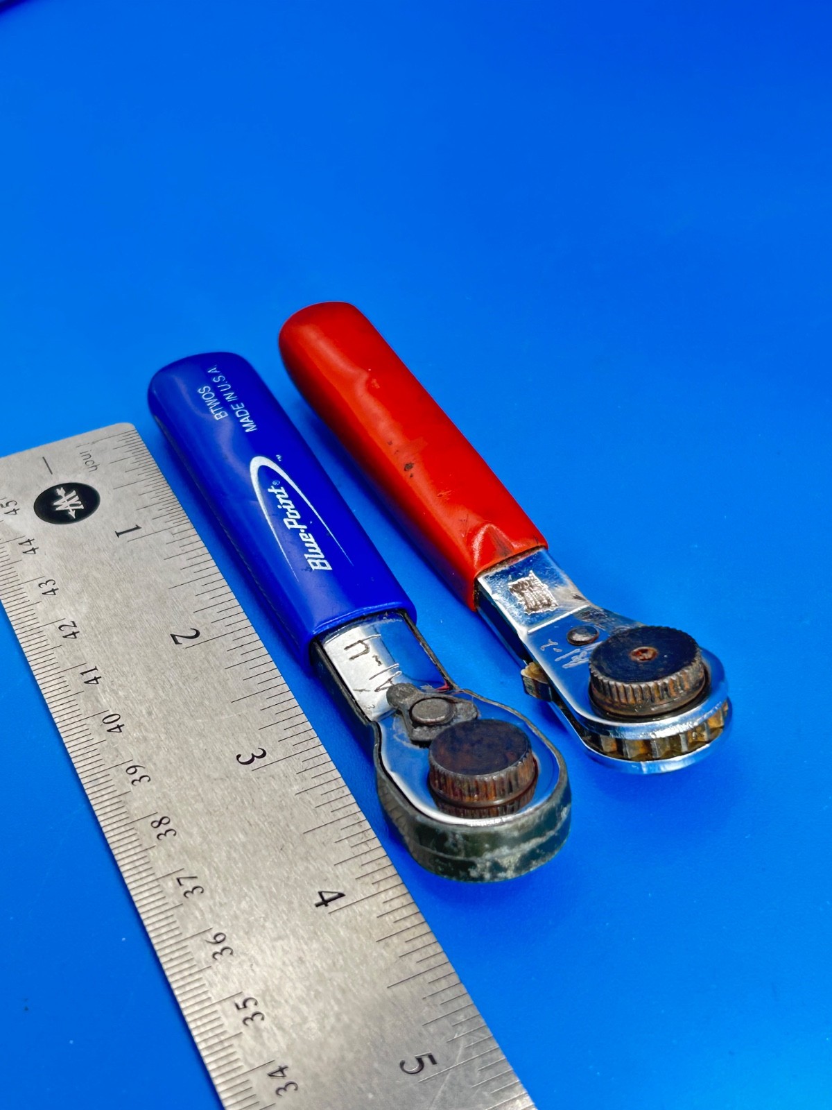 Blue Point Tools Offset Mini Ratcheting Driver 1/4” BTWOS 2 Pieces USA N-8