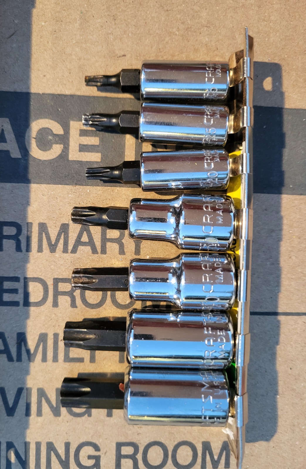 Craftsman 1/4, 3/8 Drive Hex, Torx Socket Set & Ratchet USA 20 Piece.