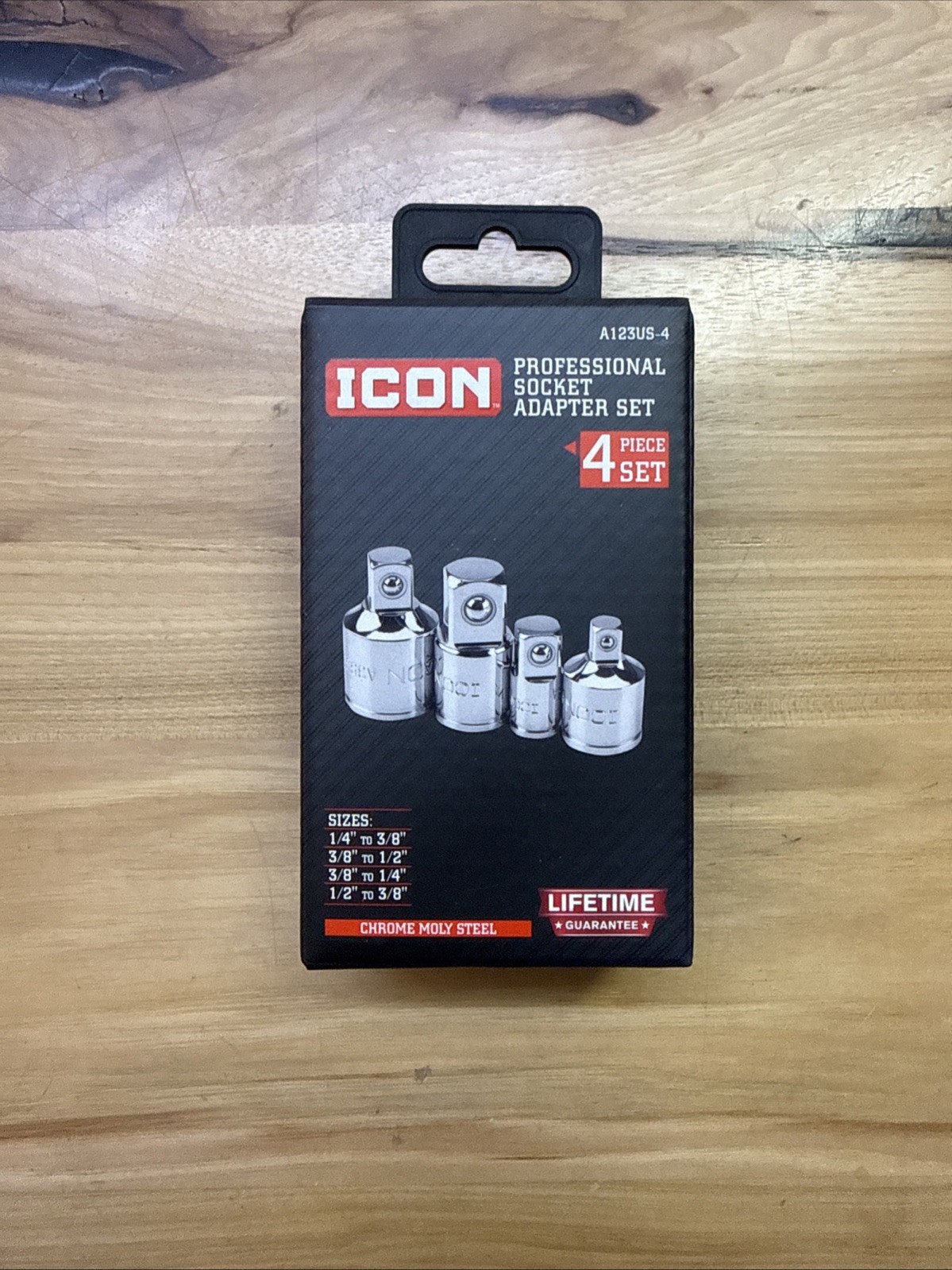 NEW ICON 4 pc Professional Socket Adapter Set A123US-4 57324, NEW