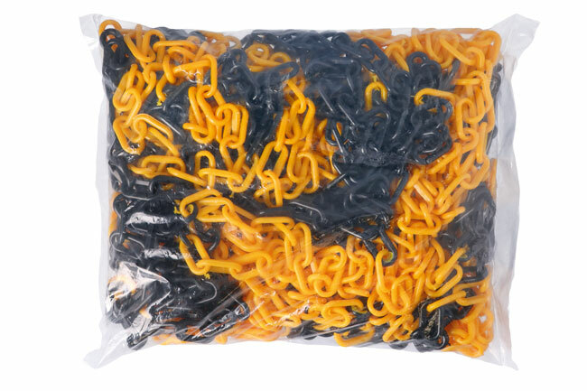 Laser 61238 Plastic 6mm Chain 25m (Black/Yellow)