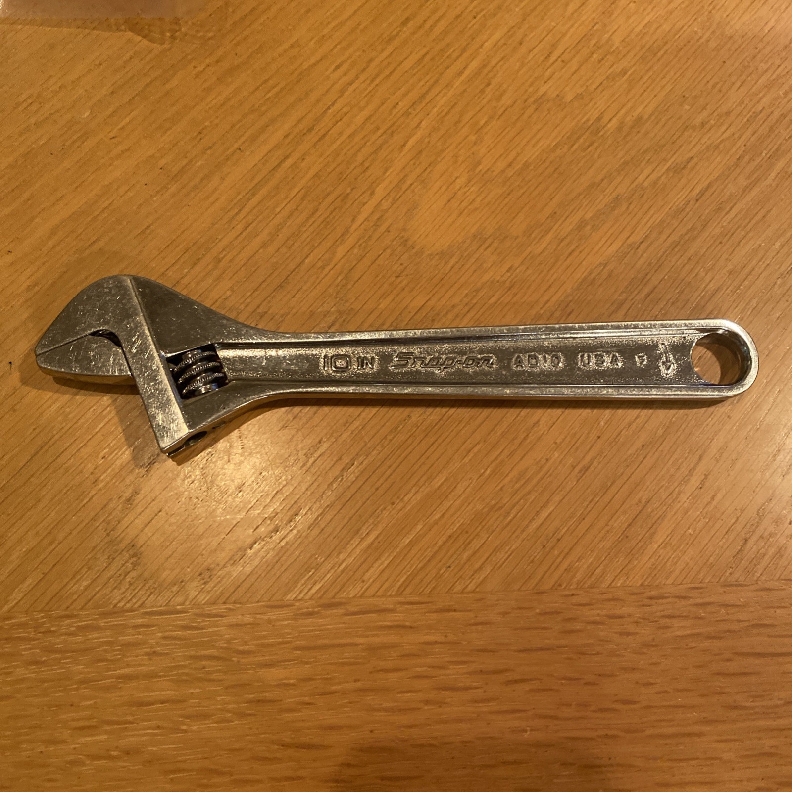 Snap-On Tools AD10 10″ 250mm Adjustable Wrench Chrome Made in USA