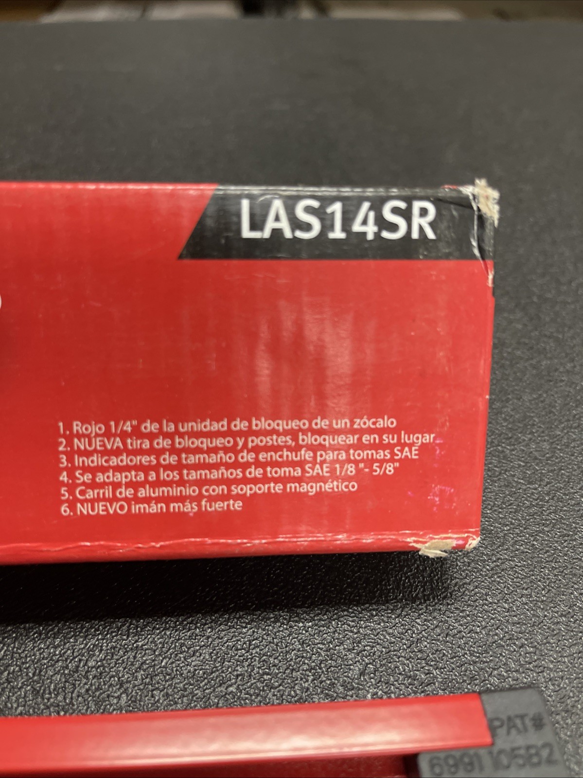 Snap-on Tools NEW RED 1/4″ Drive SAE 14 Post Lock-A-Socket Rail LAS14SR