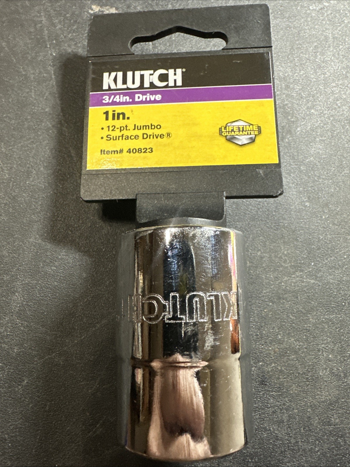 New Klutch 3/4 Drive 12 Pt Jumbo 1” Sae Socket