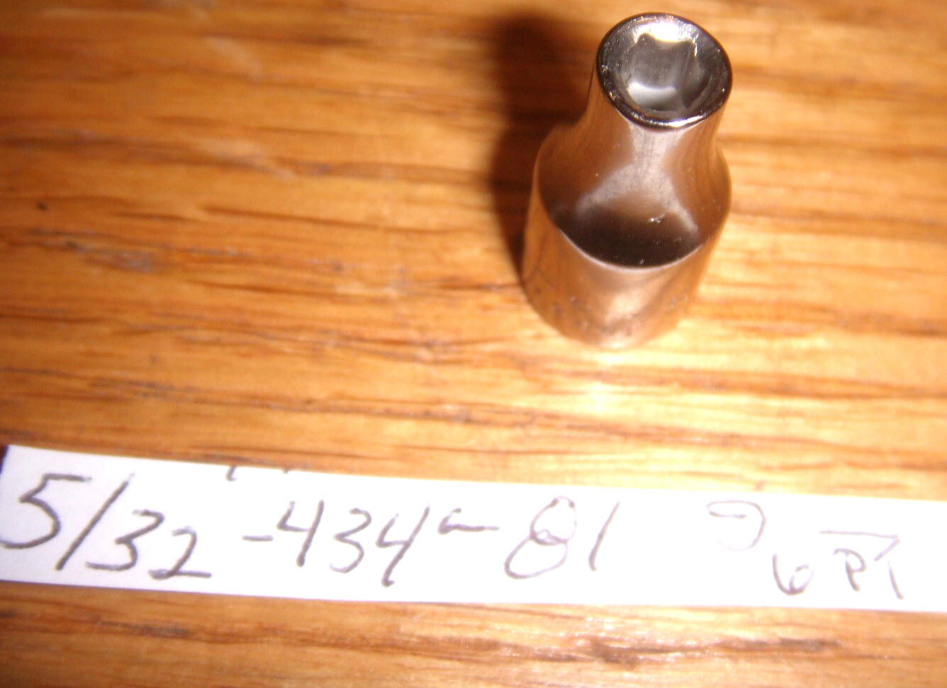 Craftsman 5/32″ X 1/4″ DR #43481 6 PT SHALLOW Socket INVERTED G USA CHROME NEW