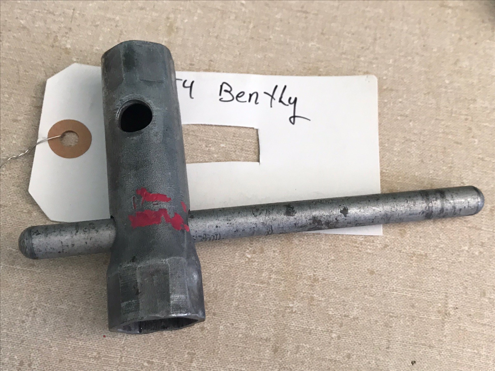 OEM Bentley Sockets Tool w/ Tool Bar from Original Kit 1 3/32 and Spark Plug