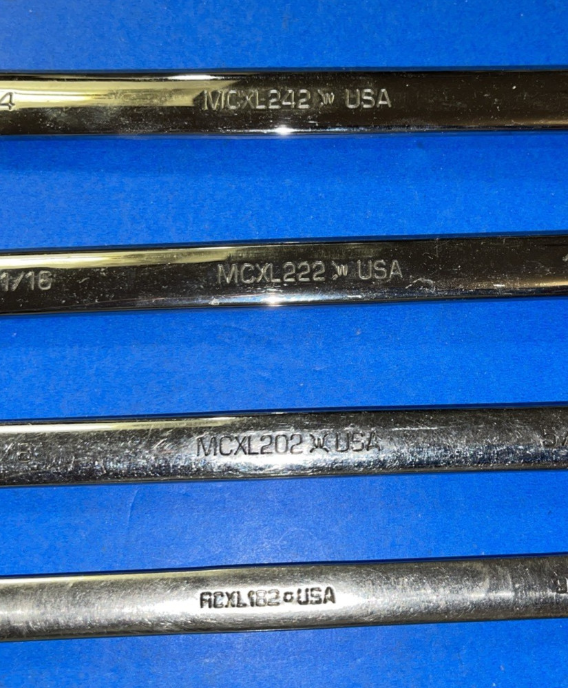 MATCO TOOLS 7 PIECE SAE COMBINATION EXTRA LONG 12 POINT WRENCH SET 3/8 TO 3/4