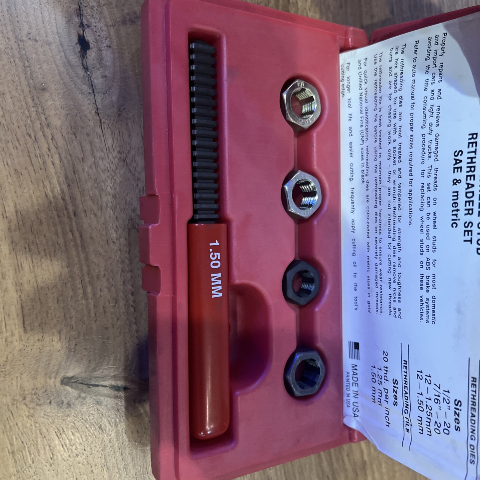 Matco Tools 5pc Rethreading Kit SRS25