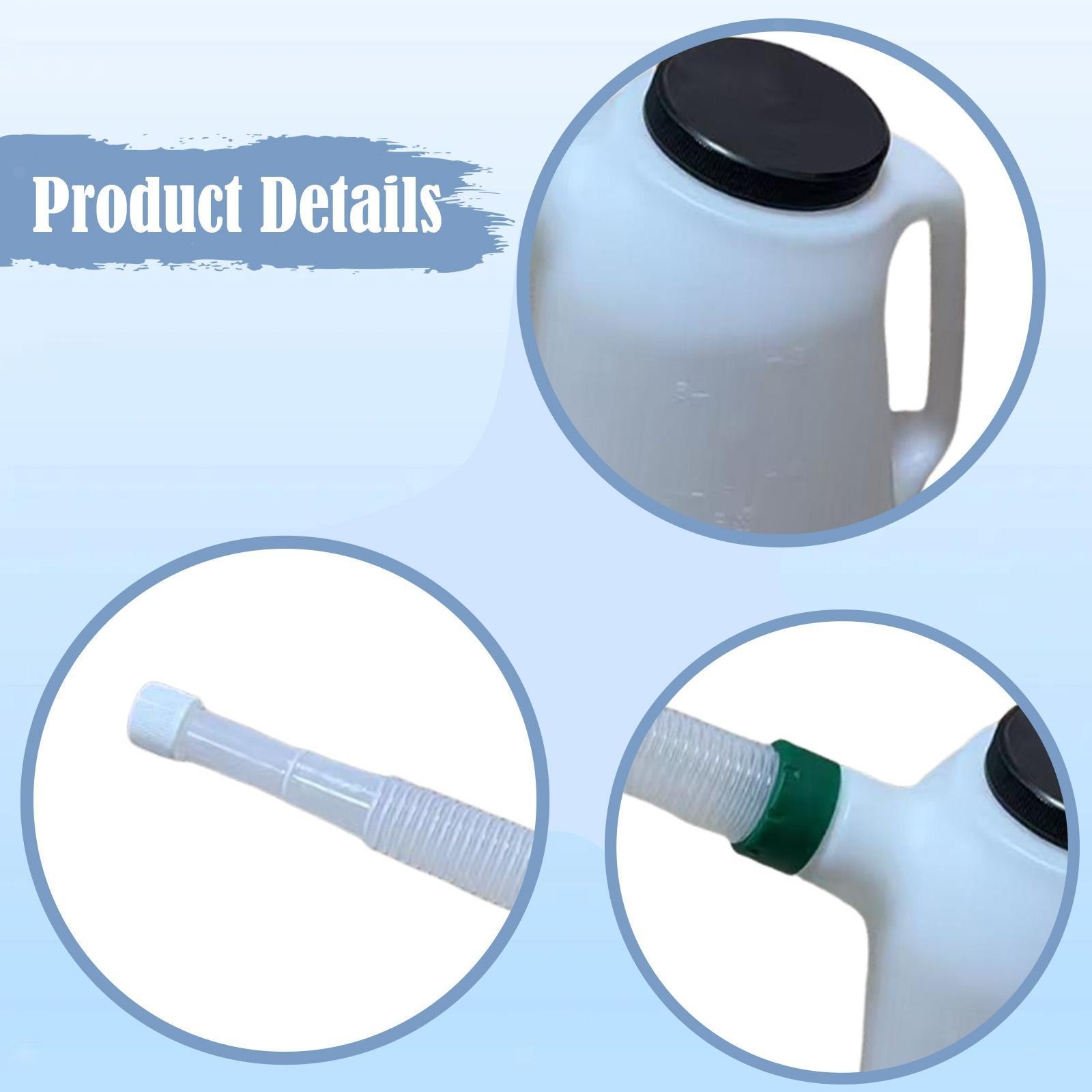 Oil Jug with Long Spout Oil Measuring Container for Bikes Traveling Car