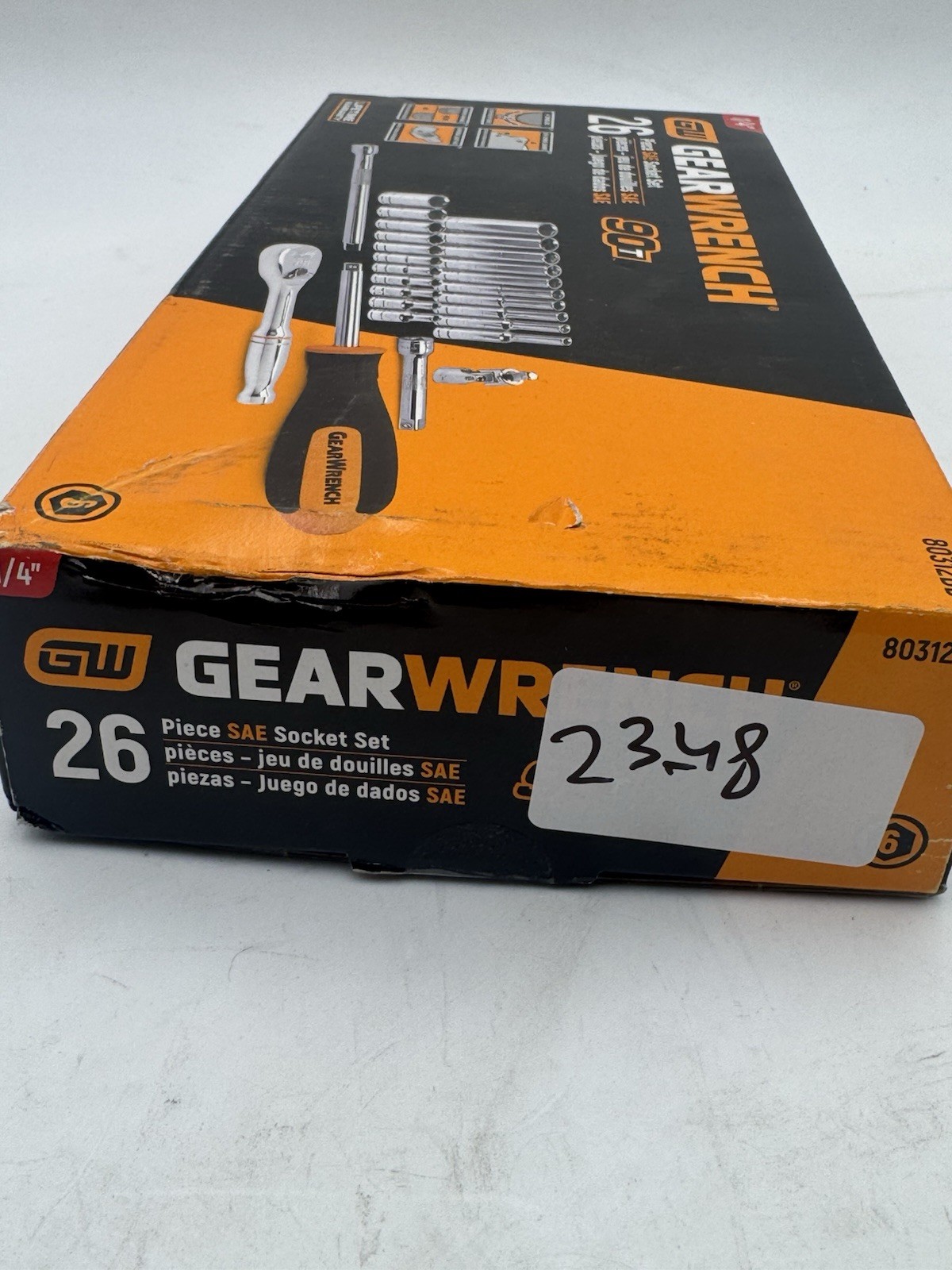 GEARWRENCH 26 Pc. 1/4″ Drive 6 Pt. Standard Mechanics Tool Set, SAE – 80312DD