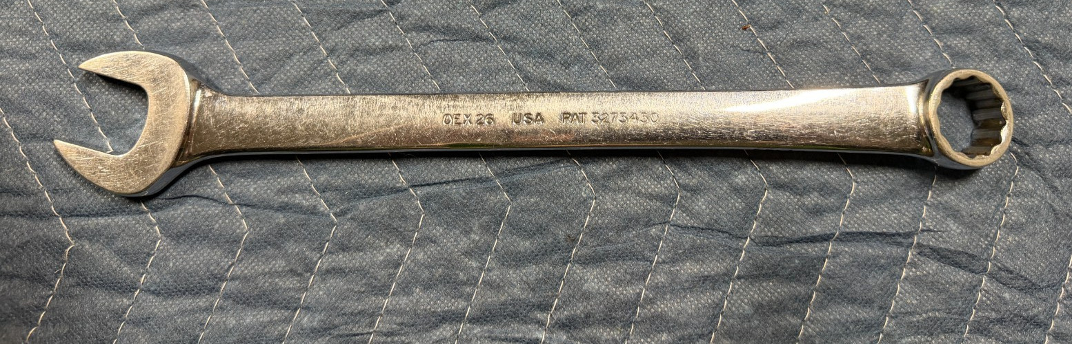 Snap-On OEX26 USA 13/16″ 12PT SAE Chrome Combination Wrench See pictures