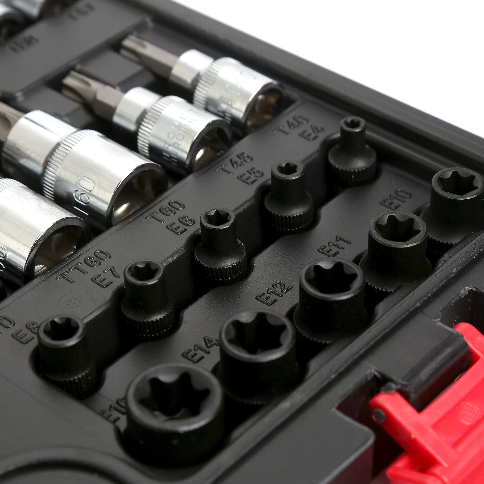 107pcs 1/4″ 3/8″ 1/2″ Drive Bit Socket Set, SAE & Metric Torx Hex Bit Tools Set