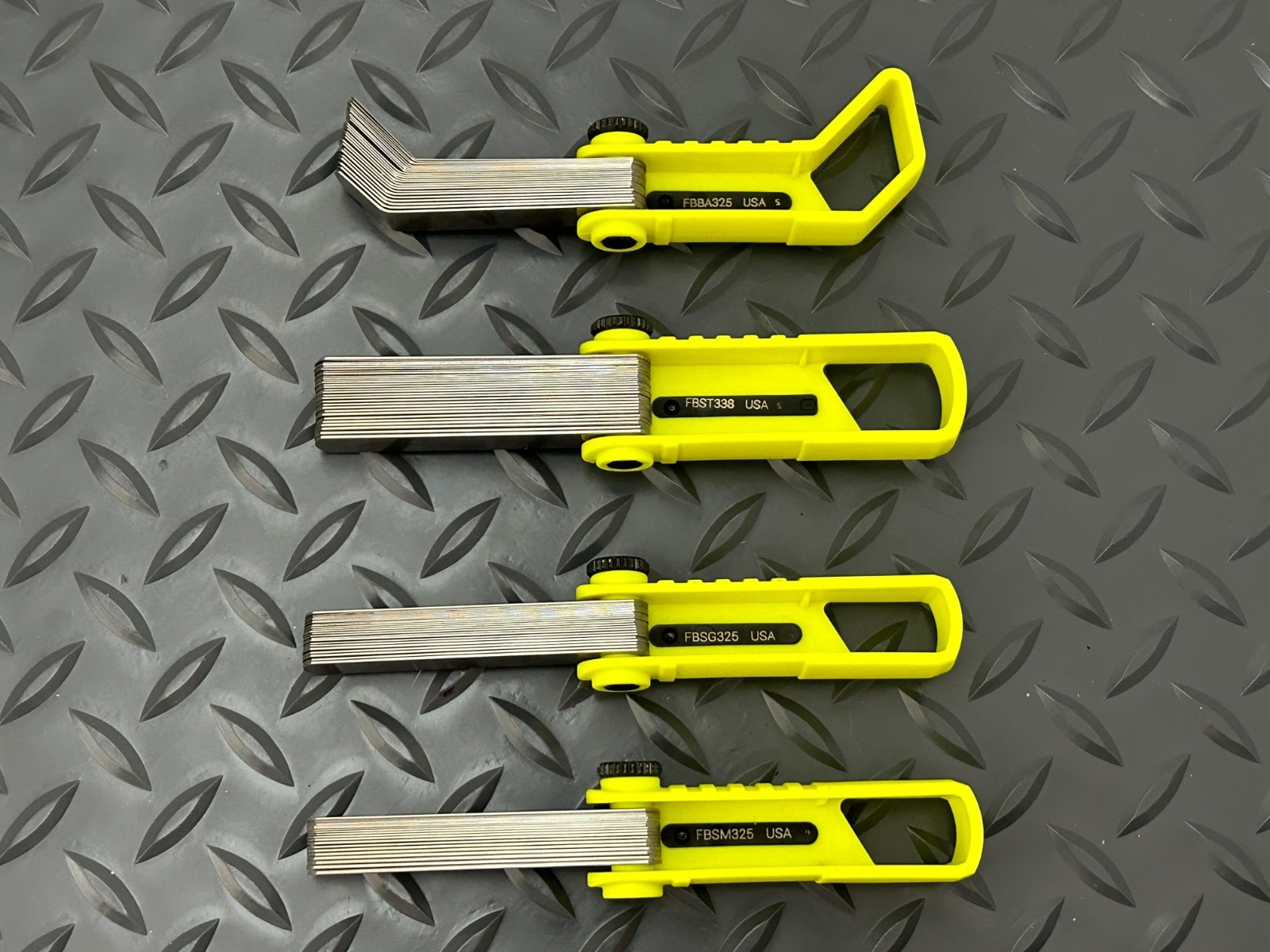 Snap-on Tools USA NEW HI VIZ 4pc Offset 45° & Straight Feeler Gauge Blade Sets
