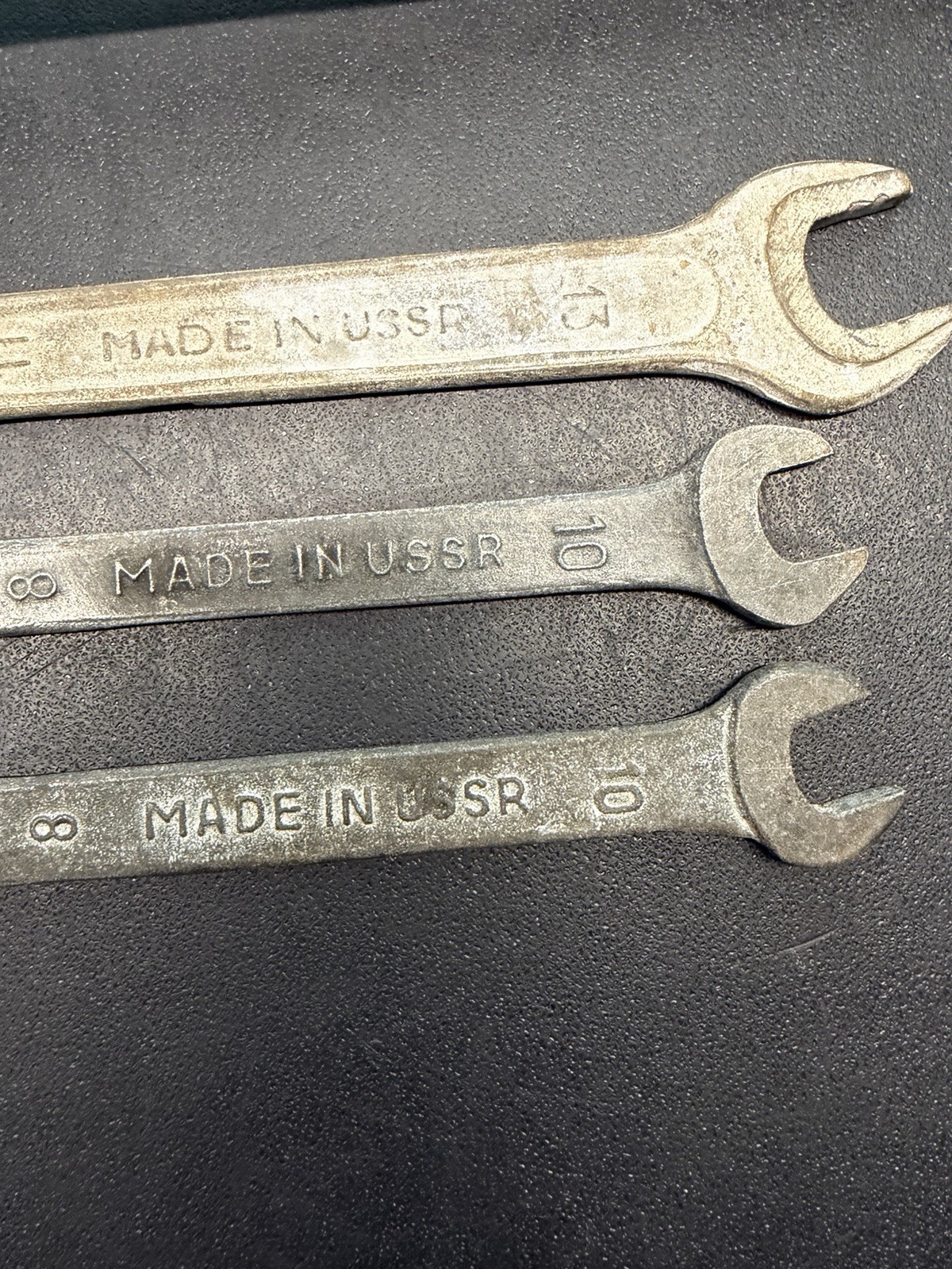 SOVIET VINTAGE WRENCH MADE IN USSR OPEN ENDED, Box Metric
