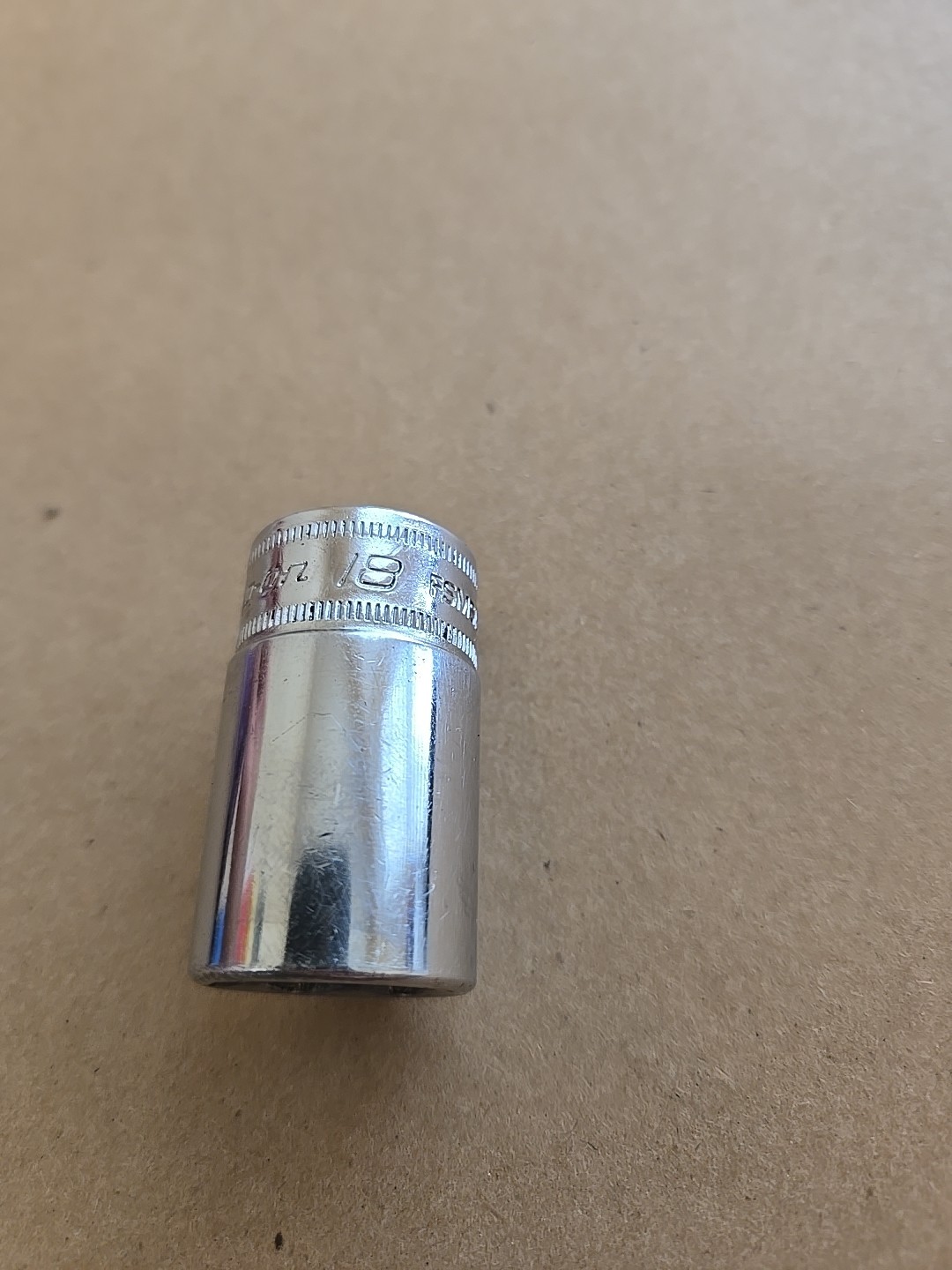 Snap On 3/8″ Drive 18MM 6PT Metric Semi Deep Chrome Socket USA FSMS18