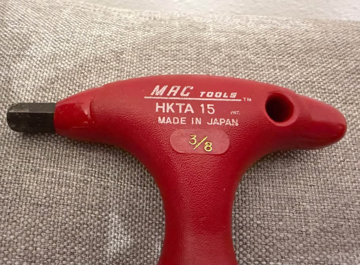 Mac Tools, Rare Japanese «T» Handle, SAE Set…