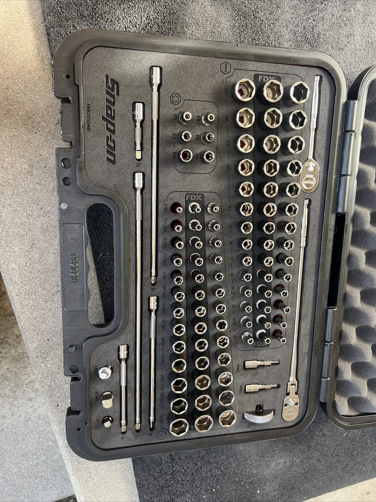 For Snap on New 1100TMPBFR 100pc 1/4″dr Metric/SAE General Service Set w/ Case