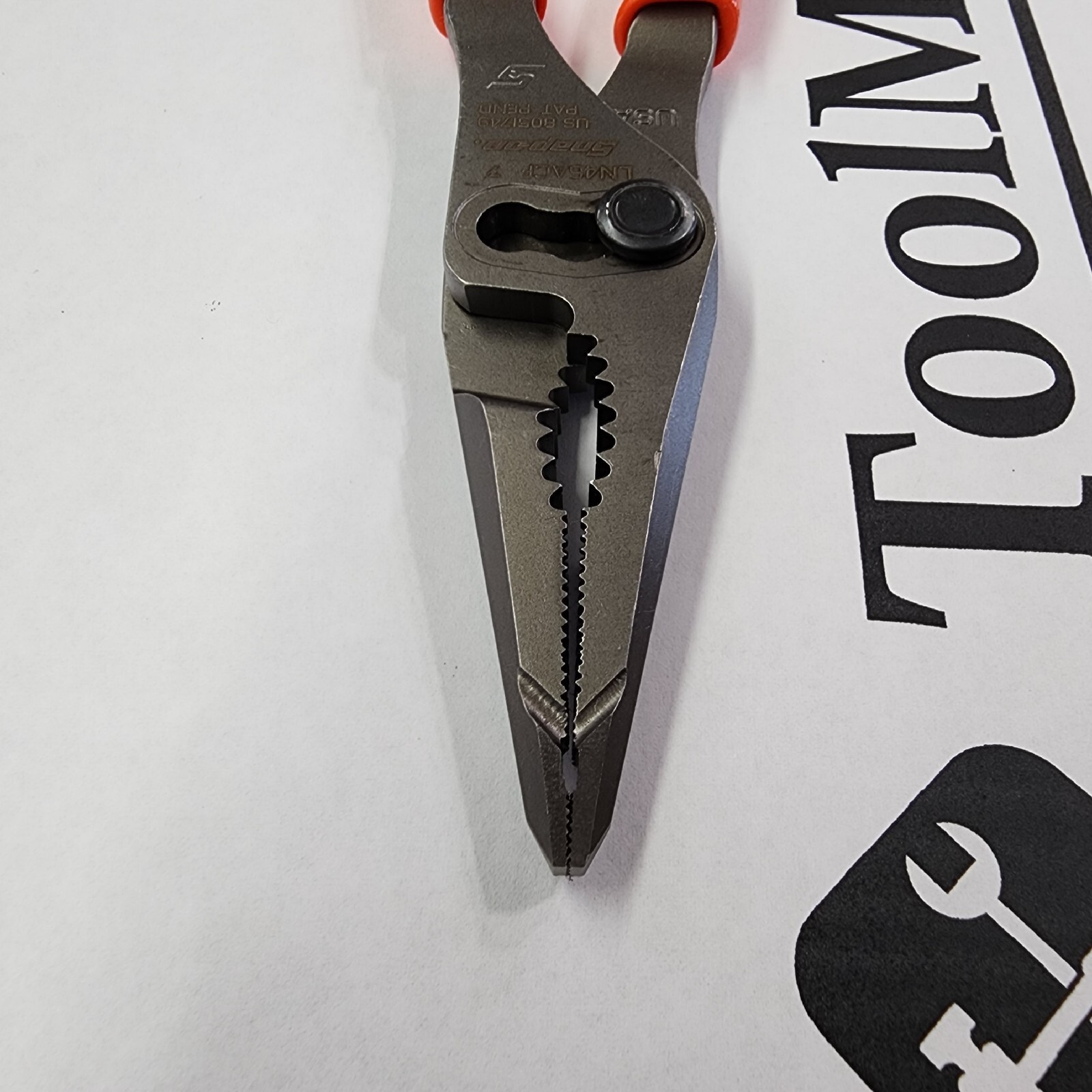 Snap-on Tools USA NEW ORANGE 7″ Talon Grip Long Nose Slip Joint Pliers LN46ACF